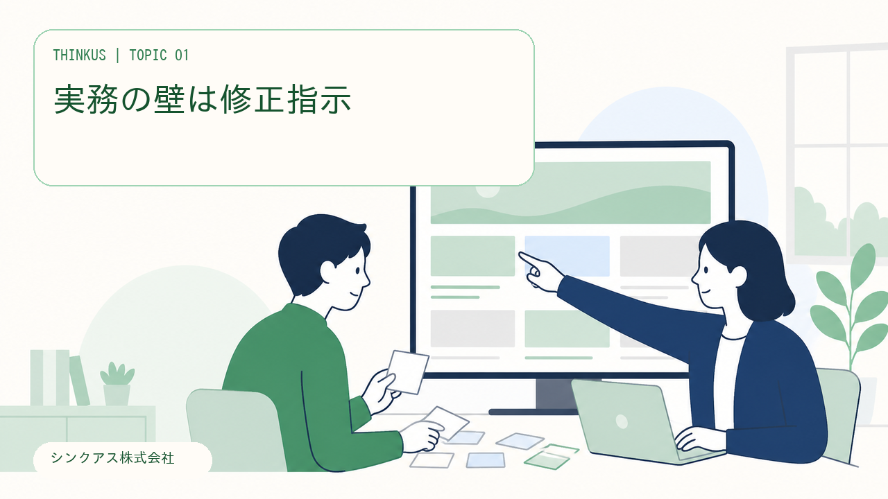 AIによるLP制作で修正箇所を確認する場面