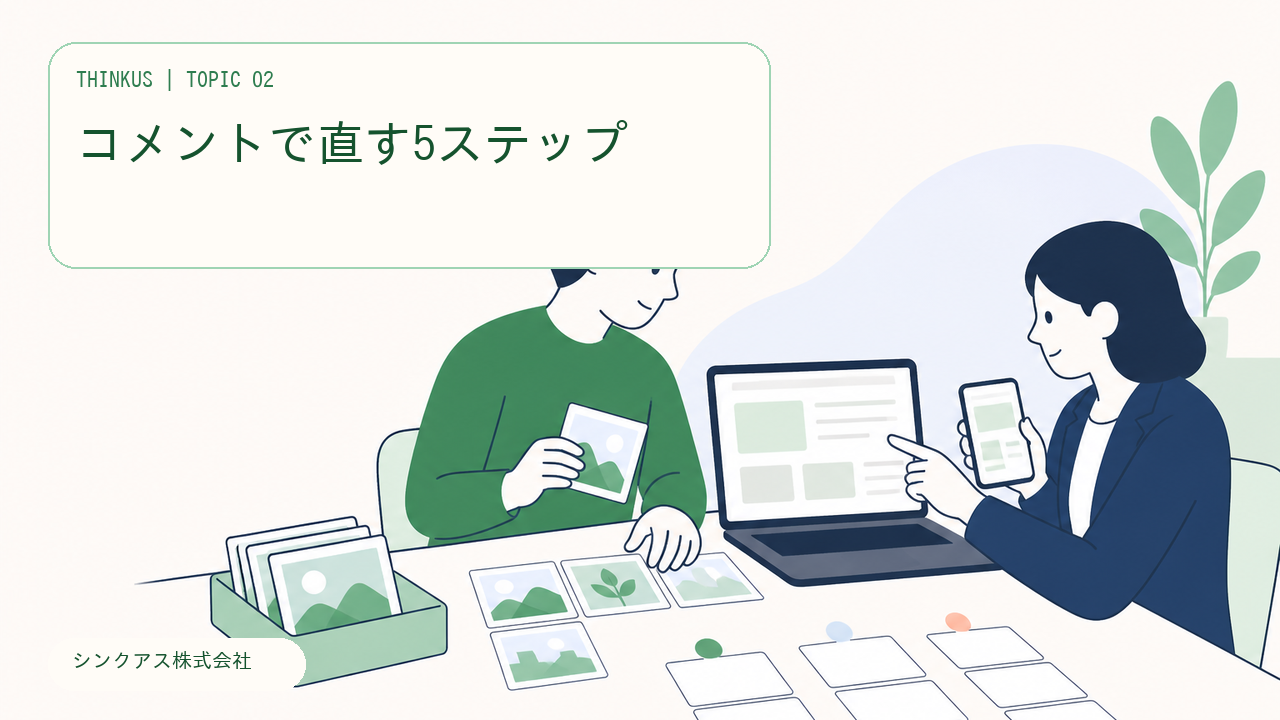 画面上のコメントをまとめて反映するLP制作手順